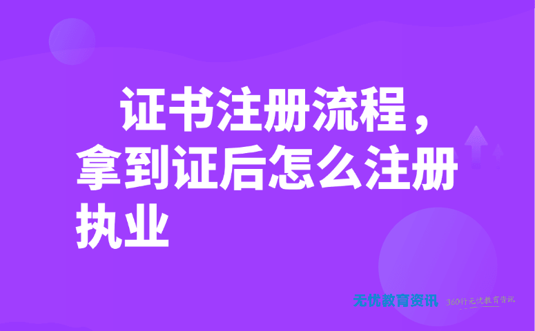 证书注册流程,拿到证后怎么注册执业
