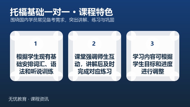 天津新东方托福预备基础一对一课程课程特色
