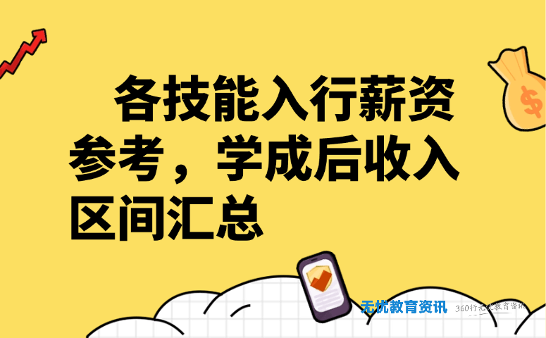 各技能入行薪资参考，学成后收入区间汇总