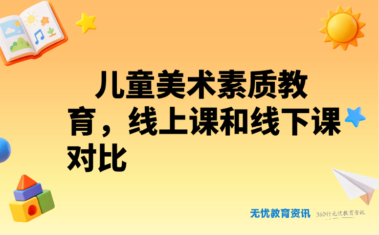 儿童美术素质教育，线上课和线下课对比