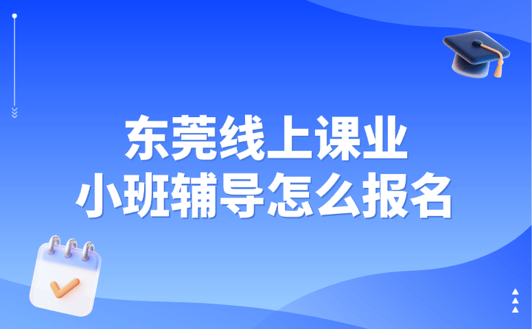 东莞线上课业小班辅导怎么报名